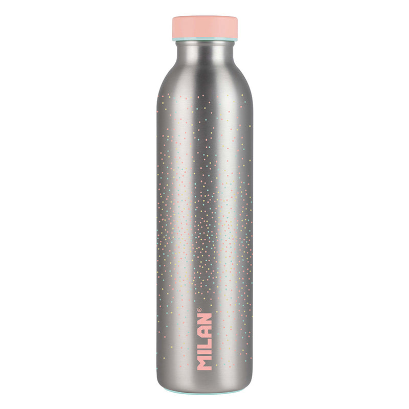 GARRAFA ISOTÉRMICA DE INOX 591ML SERIE SILVER, COR DE ROSA MILAN