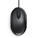 RATO HAMA COM FIOS 3-BOTÕES MC-100, PRETO