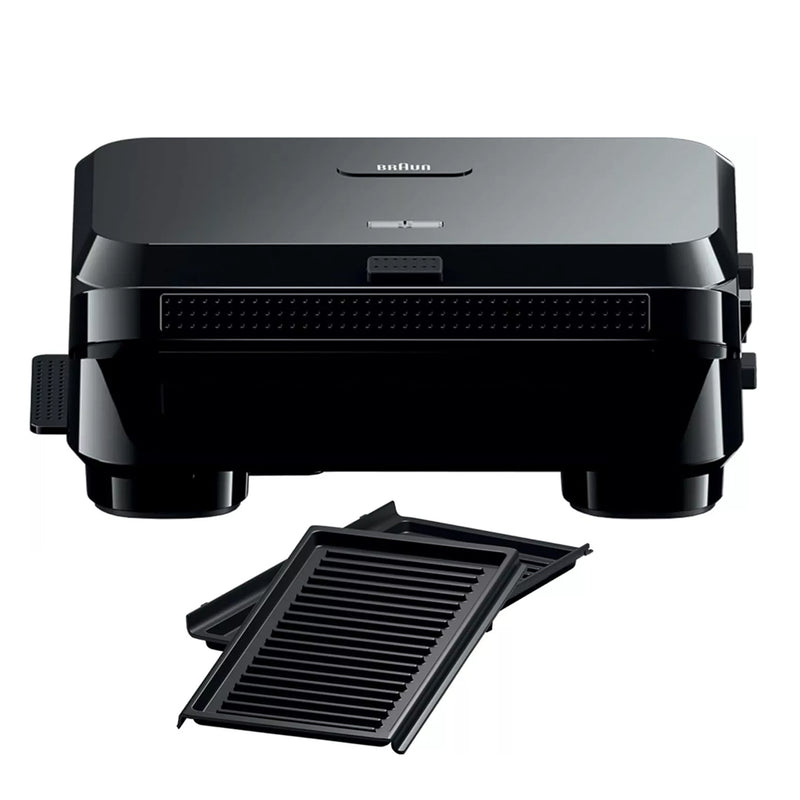 GRELHADOR BRAUN SM5001( 800 W - PLACAS  - PRETO  )