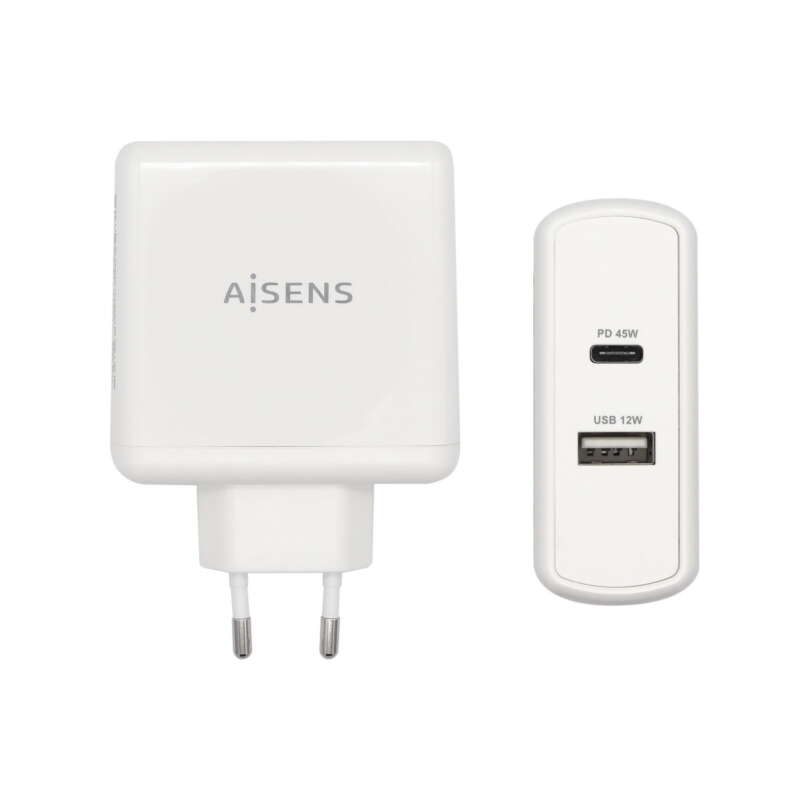 AISENS ASCH-2PD45A-W carregador de dispositivos móveis Branco Int