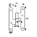 BLÍSTER DOBRADIÇA SEM REMATE PN04 DIREITA 100X58MM NS EDM