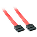 Lindy 33324 cabo SATA 0,5 m Preto, Vermelho