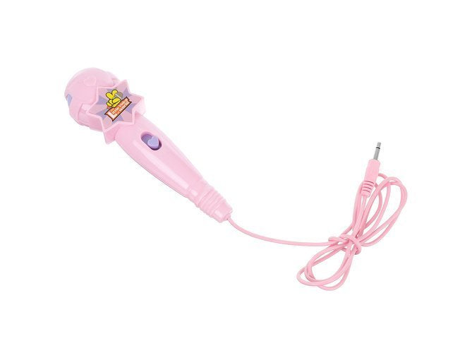 KIT KARAOKE INFANTIL COM SUPORTE E MICROFONE ROSA