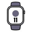 APPLE WATCH SERIES 11 GPS 42MM PLATA CORREA DEPORTIVA NIEBLA LILA