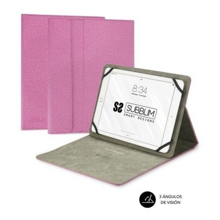 CAPA SUBBLIM CLEVER STAND PARA TABLETS DE 10.1"-11" ROSA