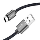 USB-A TO USB-C CABLE BUDI 206T2M 2.4A 2M (BLACK)