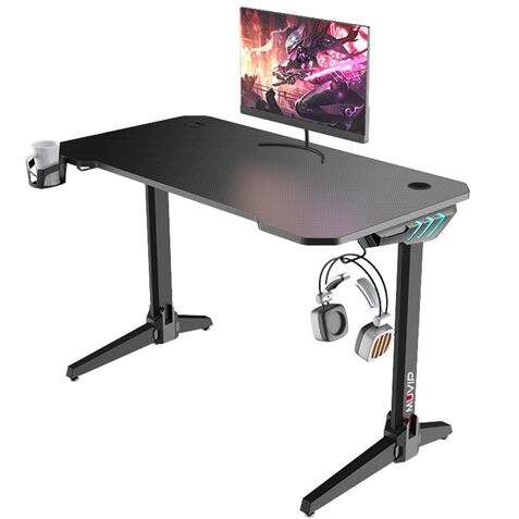 MESA GAMING MUVIP PRO500 ILUMINAÇÃO RGB  MEDIDAS 113X60X75CM