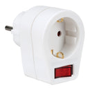 ADAPTADOR SCHUKO 2P+T 16 A 250 V~, COM INTERRUPTOR, BRANCO