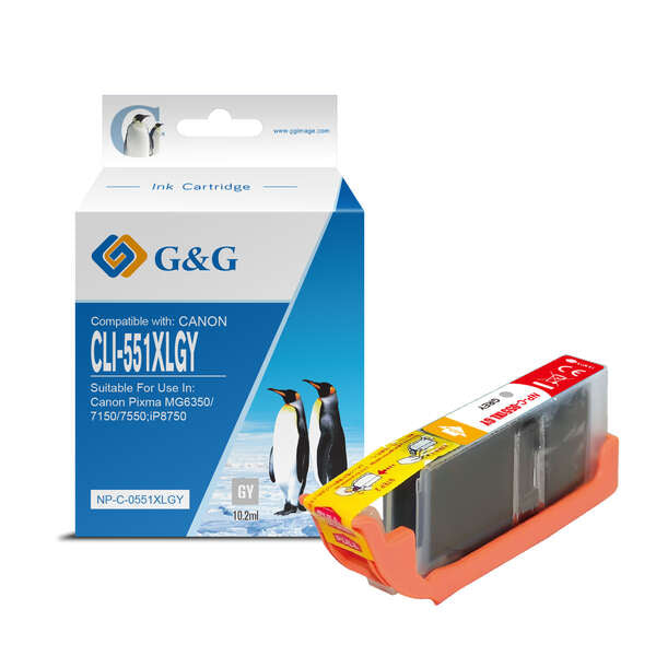 G&G CANON CLI551XL GRIS CARTUCHO DE TINTA GENERICO - REEMPLAZA 64