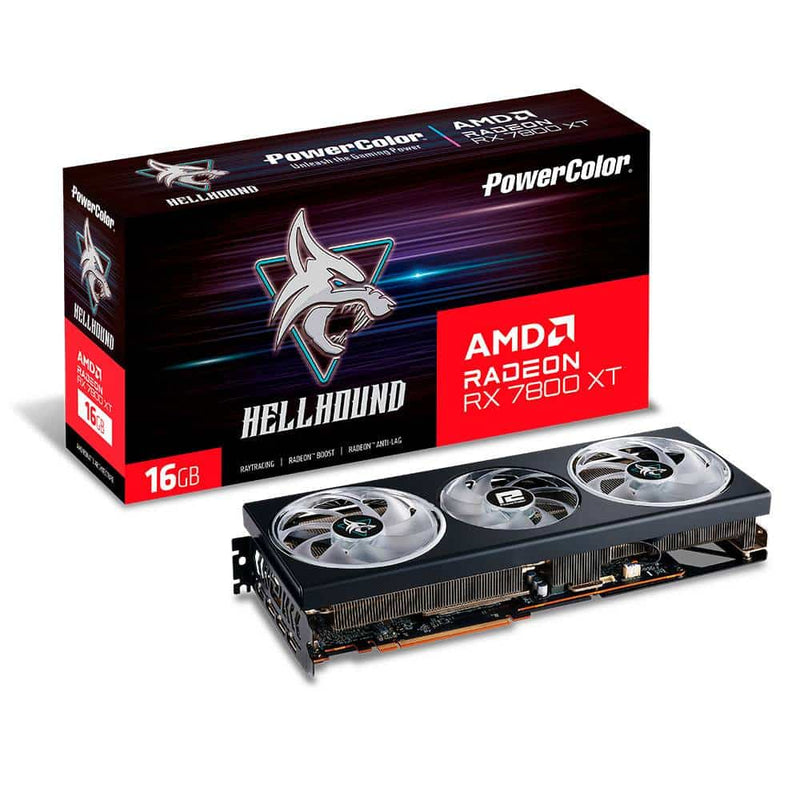 PLACA GRÁFICA POWERCOLOR RX 7800XT 16GB GDDR6 HELLHOUND