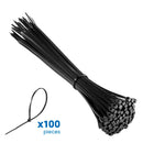 Ewent EW1564 tira para atar cabos Abraçadeira Nylon Preto 100 uni