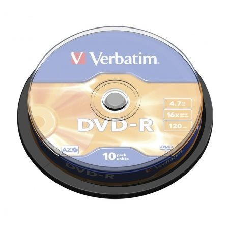 DVD-R VERBATI.16X 4,7GB AZO    -CAKE10