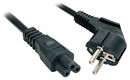 Lindy 3m, CEE 7/7 - IEC 320 C5 Preto CEE7/7 Acoplador C5