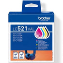 BROTHER LC521VAL PACK DE 4 CARTUCHOS DE TINTA ORIGINAL (BKCMY) -