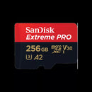 CARTÃO DE MEMORIA SANDISK EXTREME PRO 256GB UHS-I A2 V30  UHS-I U