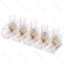 BLOCOS DE TERMINAIS PC5 (4MM) (5 PCS), TRANSPARENTE E LATÃO