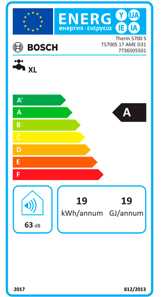 ESQUENTADOR BOSCH THERM 5700 S - T5700S 17 AME D31 - G. BUT/PRO