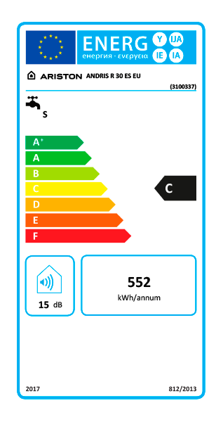 TERMOACUMULADOR ARISTON - ANDRIS R 30 OR EU