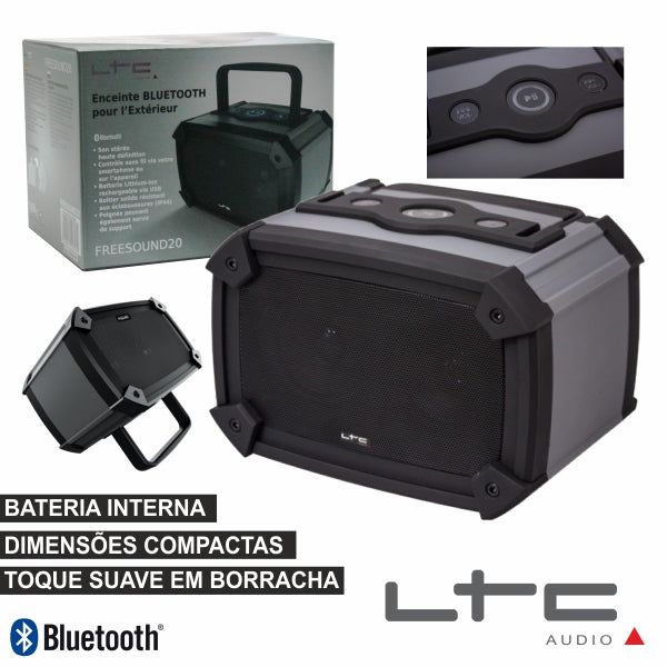 COLUNA BLUETOOTH PORTÁTIL 2X3W USBBAT IP44 LTC