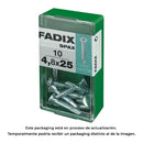 CAIXA S 10 UNID. PARAFUSO ROSCA CHAPA CP AUTOT. ZINCO 4,8X25MM FA