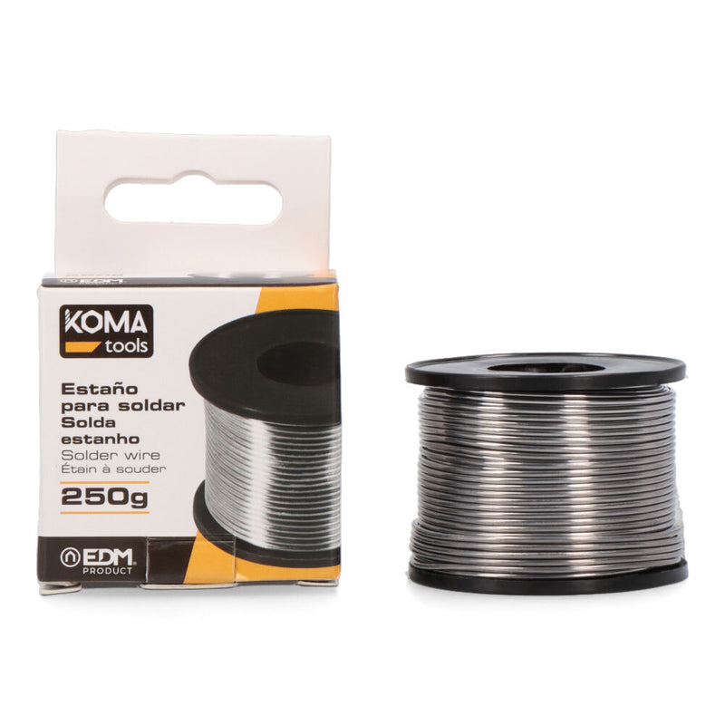 BOBINE DE FIO DE ESTANHO 250G 60% 1MM. KOMA TOOLS