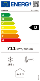 ARCA HORIZONTAL GELADOS TAMPA PLANA VIDRO STARLUX - STCTV220I