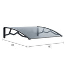 MARQUESE ALVEOLAR DE POLICARBONATO TRANSPARENTE DE 4 MM COM SUPOR