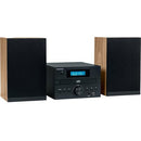 THOMSON MICRO SOUND SYSTEM BT RADIO FMCDMP3USB BLACK WOOD FINISH