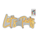 LUZ LED NEON DECORATIVA LET`S PARTY, 40 X 16 X 1,5 CM