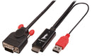 Lindy 41456 adaptador de cabo de vídeo 2 m HDMI VGA (D-Sub) Preto