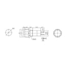 PULSADOR BASE HEXAGONAL 1A 250V CORES SORTIDAS