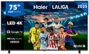 TV HAIER 75" H75K85FUX UHD GOOGLETV DOLBY AUDIO