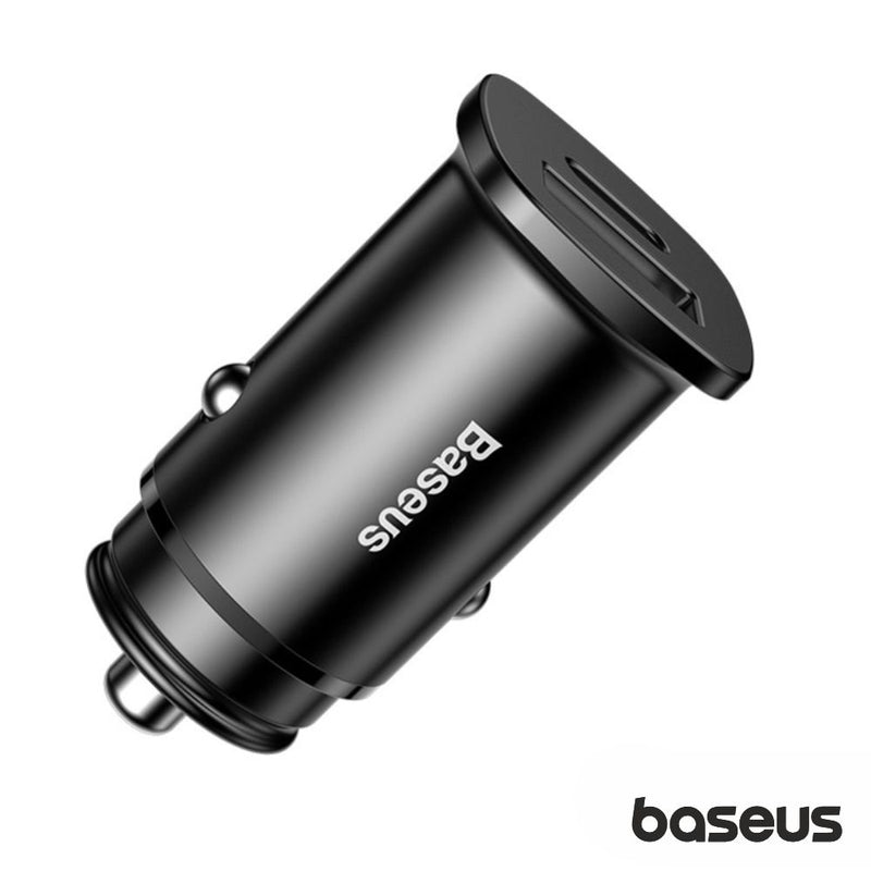 ADAPTADOR ISQUEIRO 12V24V 30W USB-A  USB-C PD BASEUS