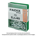 CAIXA M 15 UNID. CAMARÃO FECHADO ZINCO 2,5X40MM FADIX