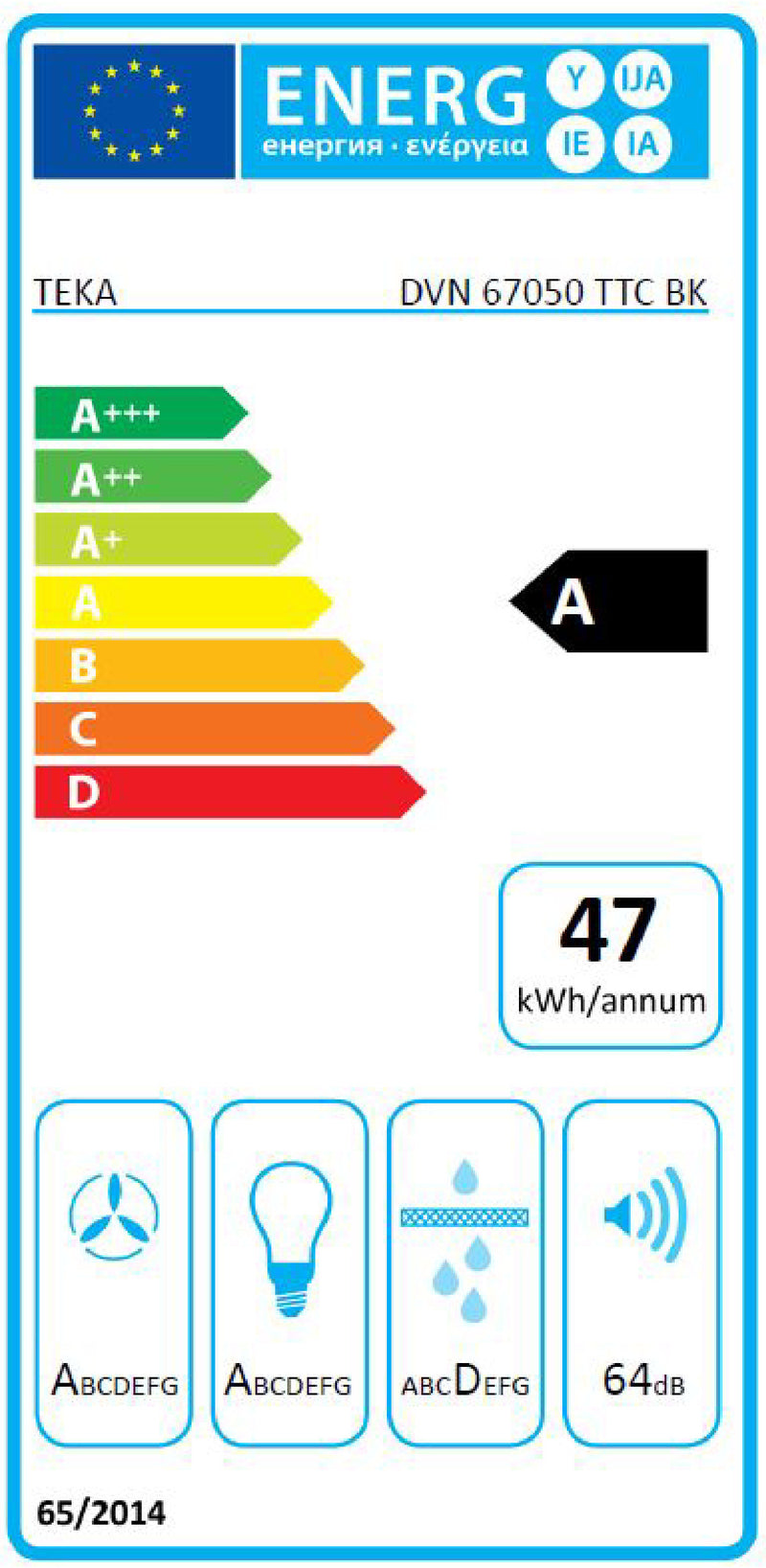 CHAMINÉ DECORATIVA TEKA - DVN 67050 TTC PRETO