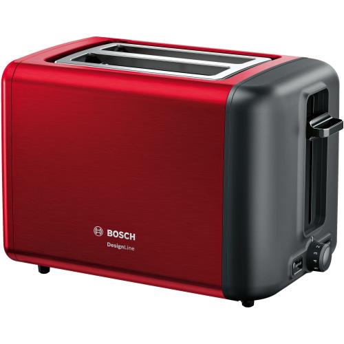 Bosch TAT3P424 torradeira 2 fatia(s) 970 W Preto, Vermelho