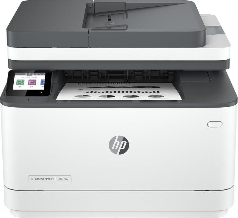 HP LaserJet Pro Multifunções 3102fdw, Preto e branco, Impressora