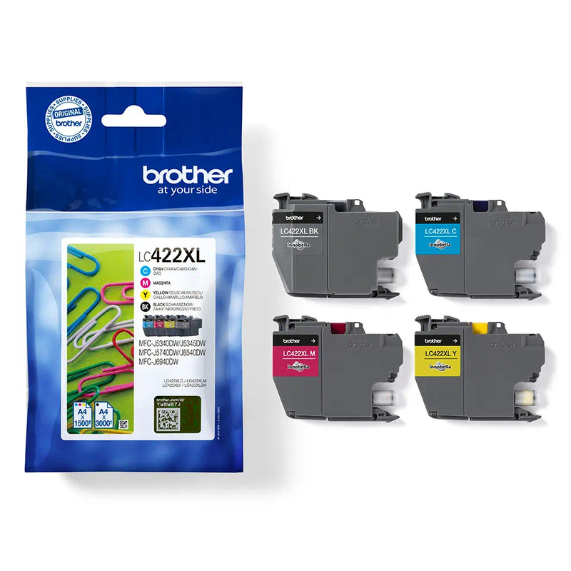 PACK DE 4 TINTEIROS BROTHER LC422XL