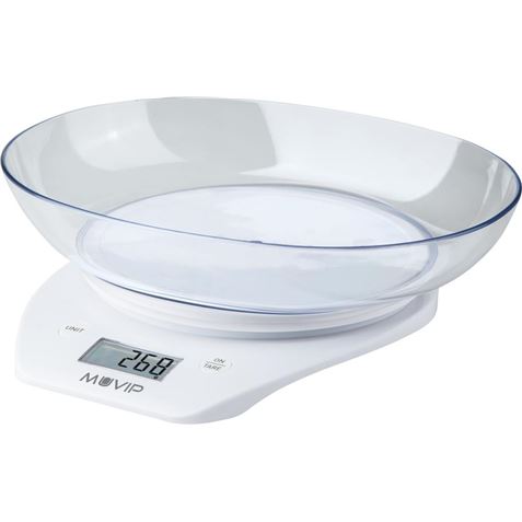 MUVIP BASCULA DE COCINA DIGITAL CON BOL - BOL TRANSPARENTE DE 1.5