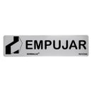 POSTER INFORMATIVO ´´EMPUJAR´´, ADESIVO INOX 0,8 MM, 5 X 20 CM