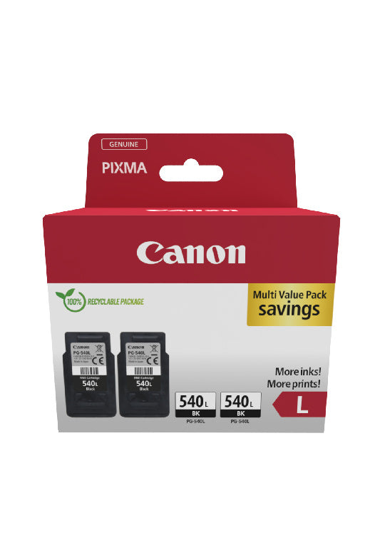 CARTUCHO DE TINTA ORIGINAL CANON PG-540L TWINPACK 2X NEGRO