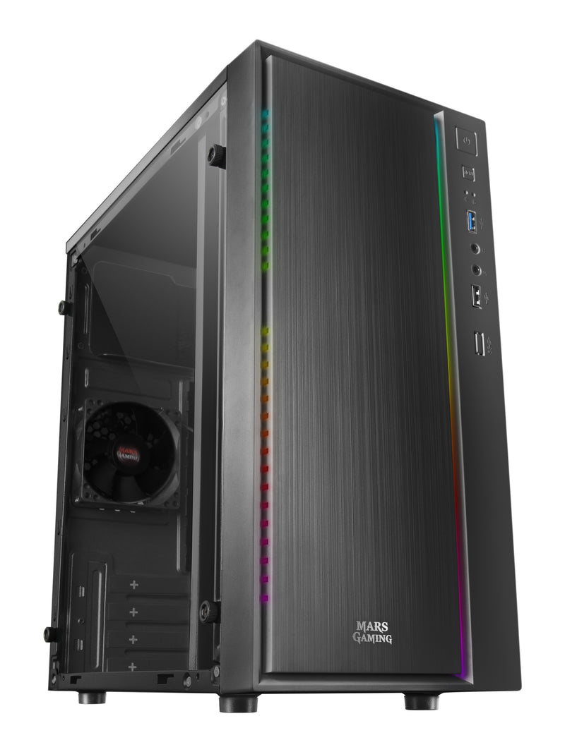 CAIXA MICRO-ATX MARS GAMING MCM , COMPACT, WINDOW, 16 MODES A-RGB