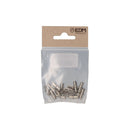 PACK 16 UNID. SUPORTE PARA ESTANTES DE FERRO REDONDO Nº5 NIQUEL E