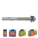 CAIXA 50 UNID. FIXAÇÃO HOMOLOGADO CE BAP Ø10X60MM/10 ZINCADO CELO