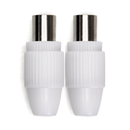 CONECTOR DE TV 95 MM E PLUGUE DE TV 95 MM BRANCO