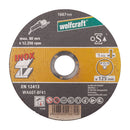 DISCO CORTE INOX Ø125X1,0X22,2MM EM CAIXA 8463000 WOLFCRAFT