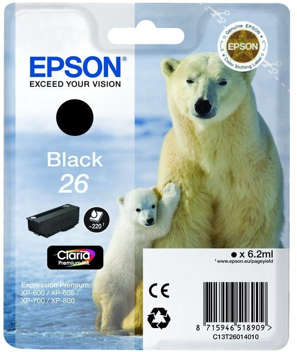 Epson Polar bear C13T26014022 tinteiro 1 unidade(s) Original Pret