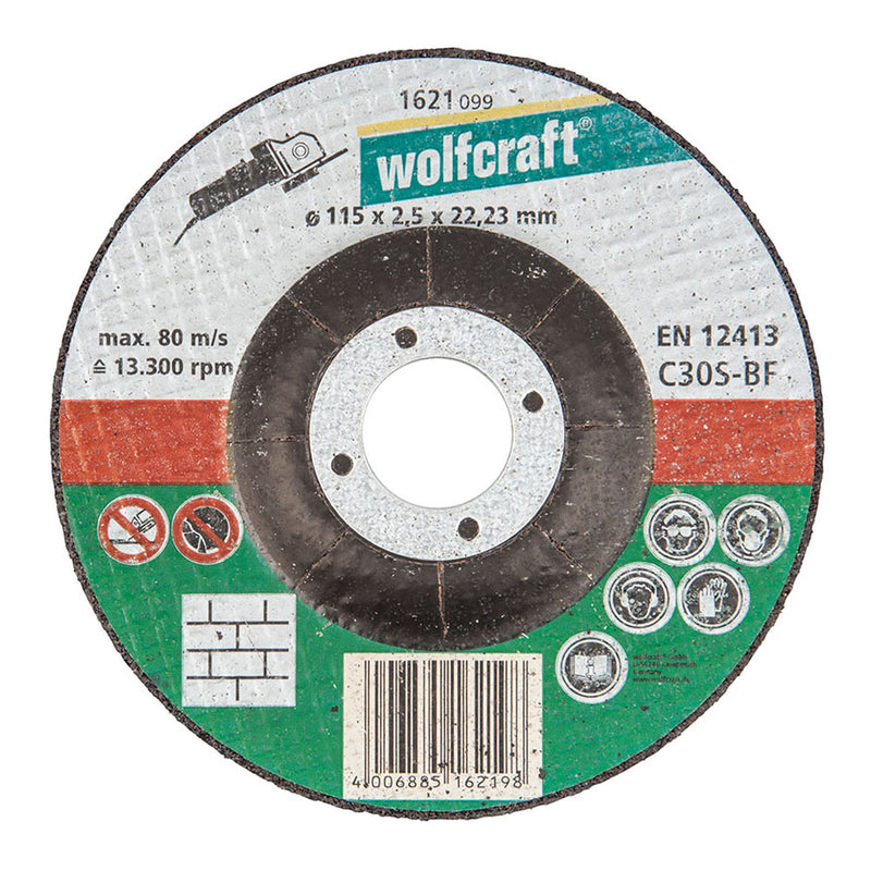 DISCO DE CORTE PARA PEDRA Ø115X2,5X22,23MM 1621099 WOLFCRAFT