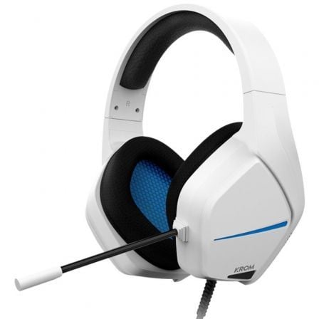 AURICULARES GAMING CON MICRÓFONO KROM KOPA MOVE JACK 3.5 BLANCOS