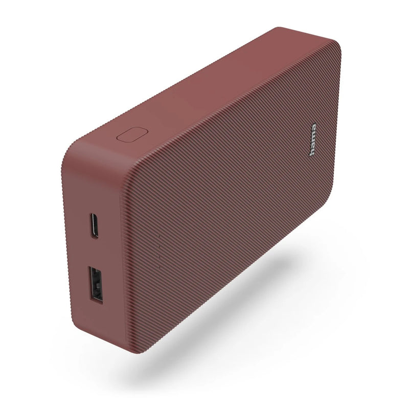 POWERBANK POWER PACK HAMA "COLOR 20", 20000MAH, VERMELHO - 201717